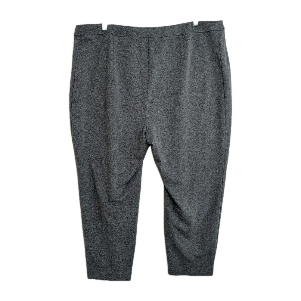 J Jill Wearever Pull On Pants Women 3X Gray Elastic Waist Stretchy Office Casual
